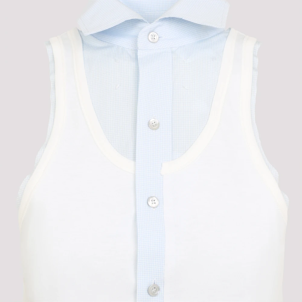 Maison Margiela Blauwe Topkleding voor Vrouwen Blue Dames