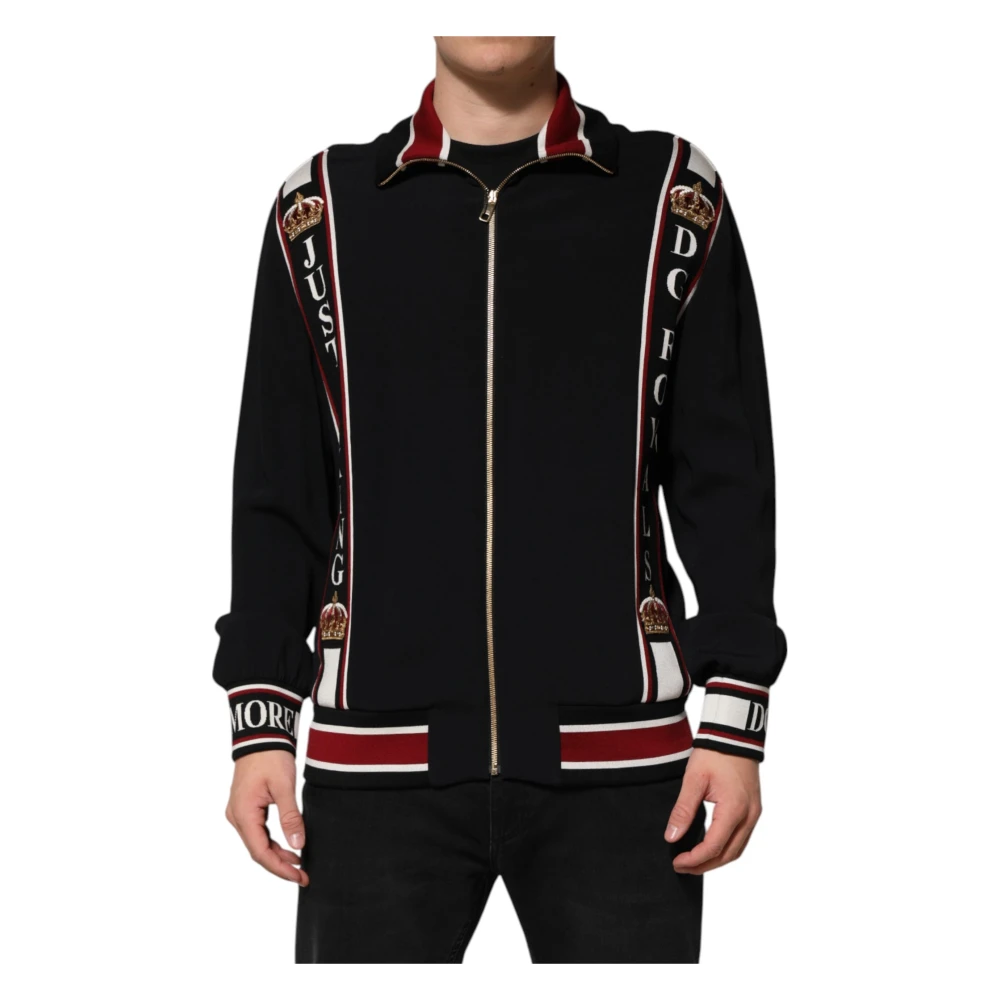 Dolce & Gabbana Men's Multicolor Zip-Throughs, 2XL, Dg King Full Zip Sweatshirt