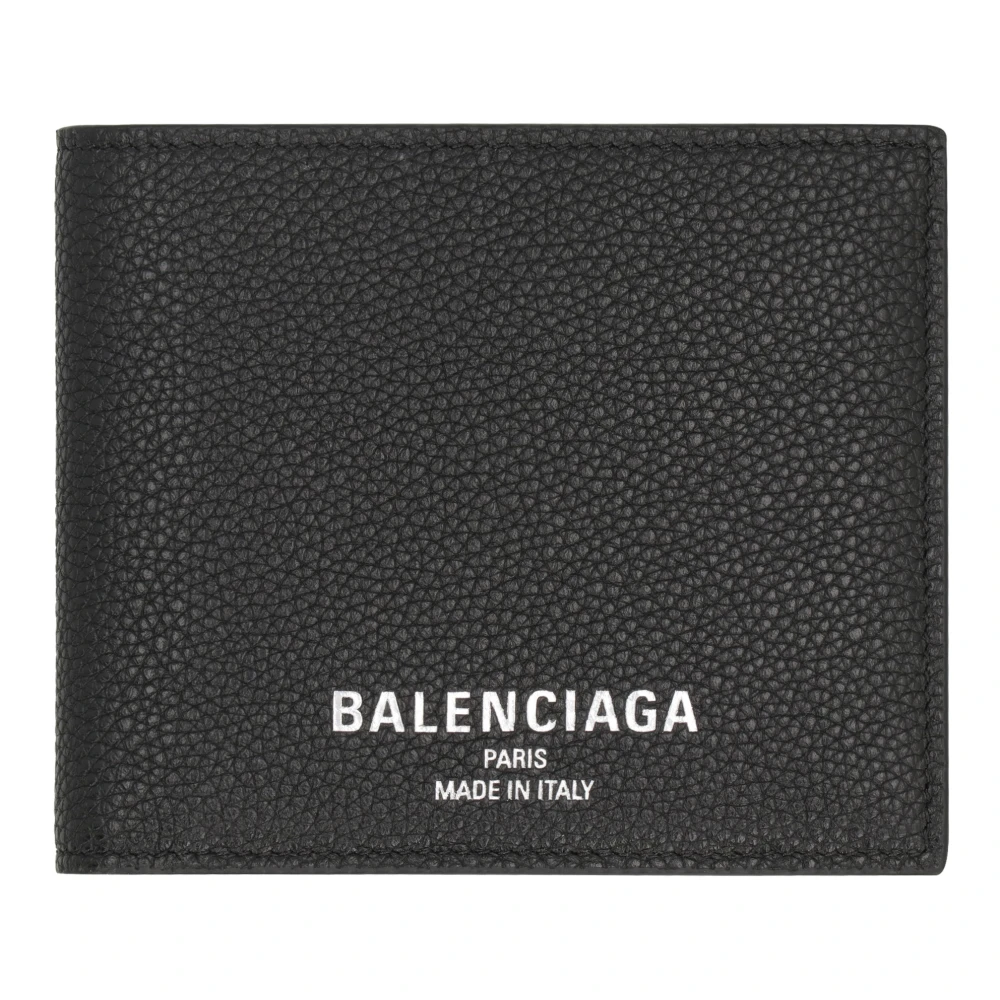 Balenciaga Klassieke Leren Portemonnee Black Heren