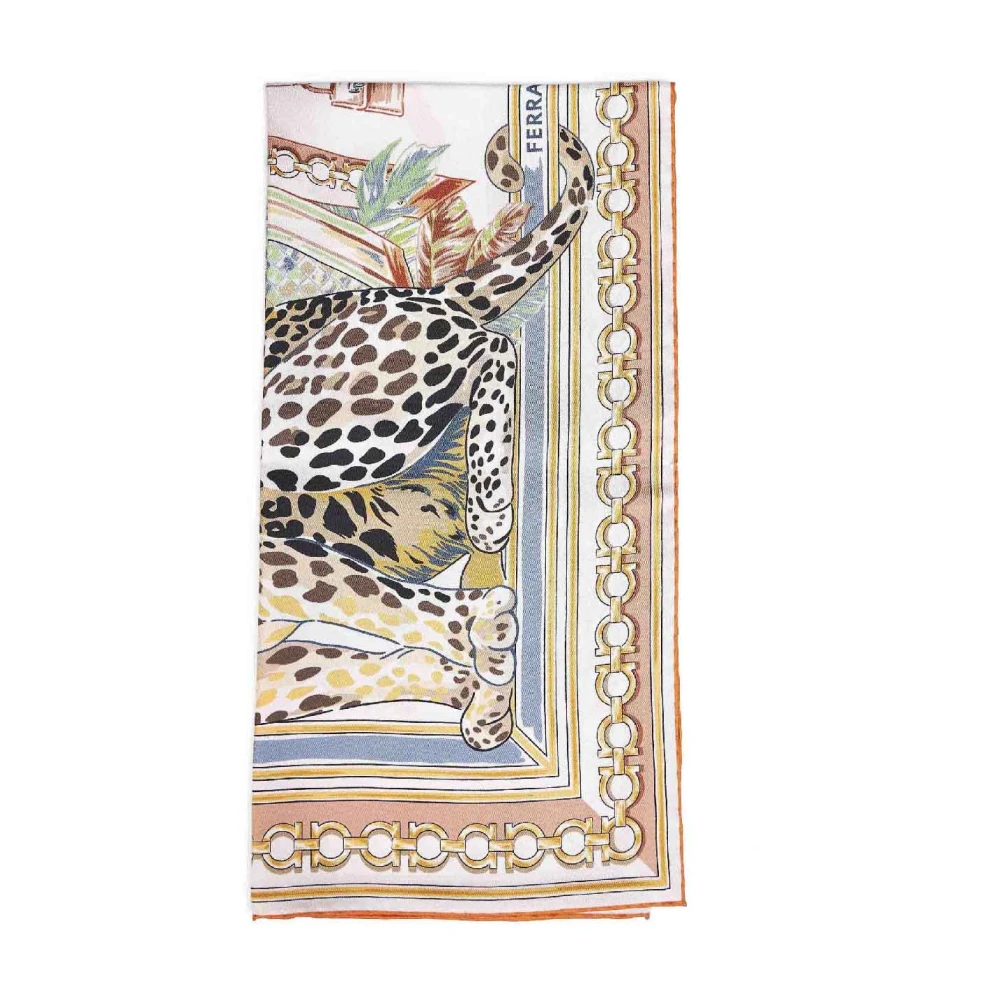 Ferragamo Women's Multi Silk Scarf With Animal Print - Image 2