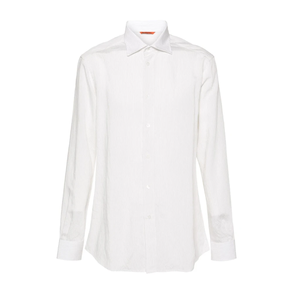 Barena Venezia Wit Pinstripe Poplin Overhemd White Heren