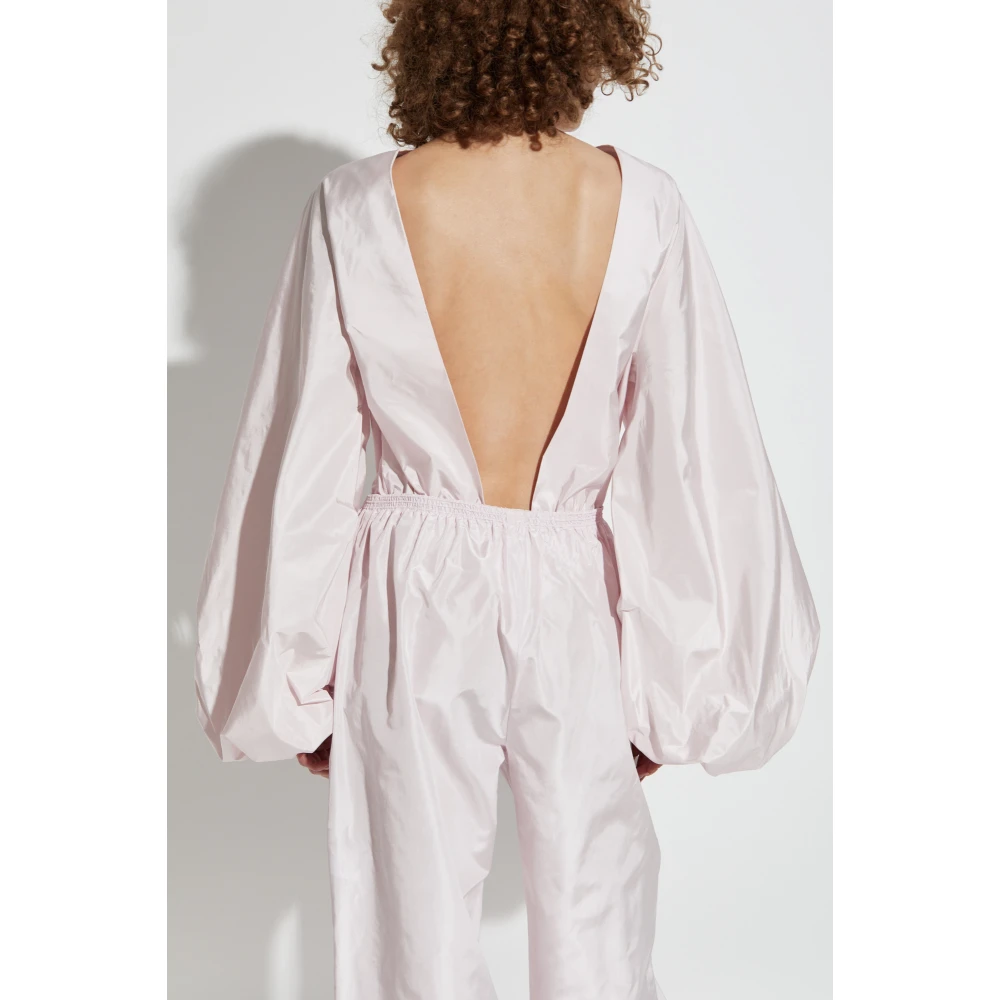 Alaïa Zijden bodysuit Pink Dames