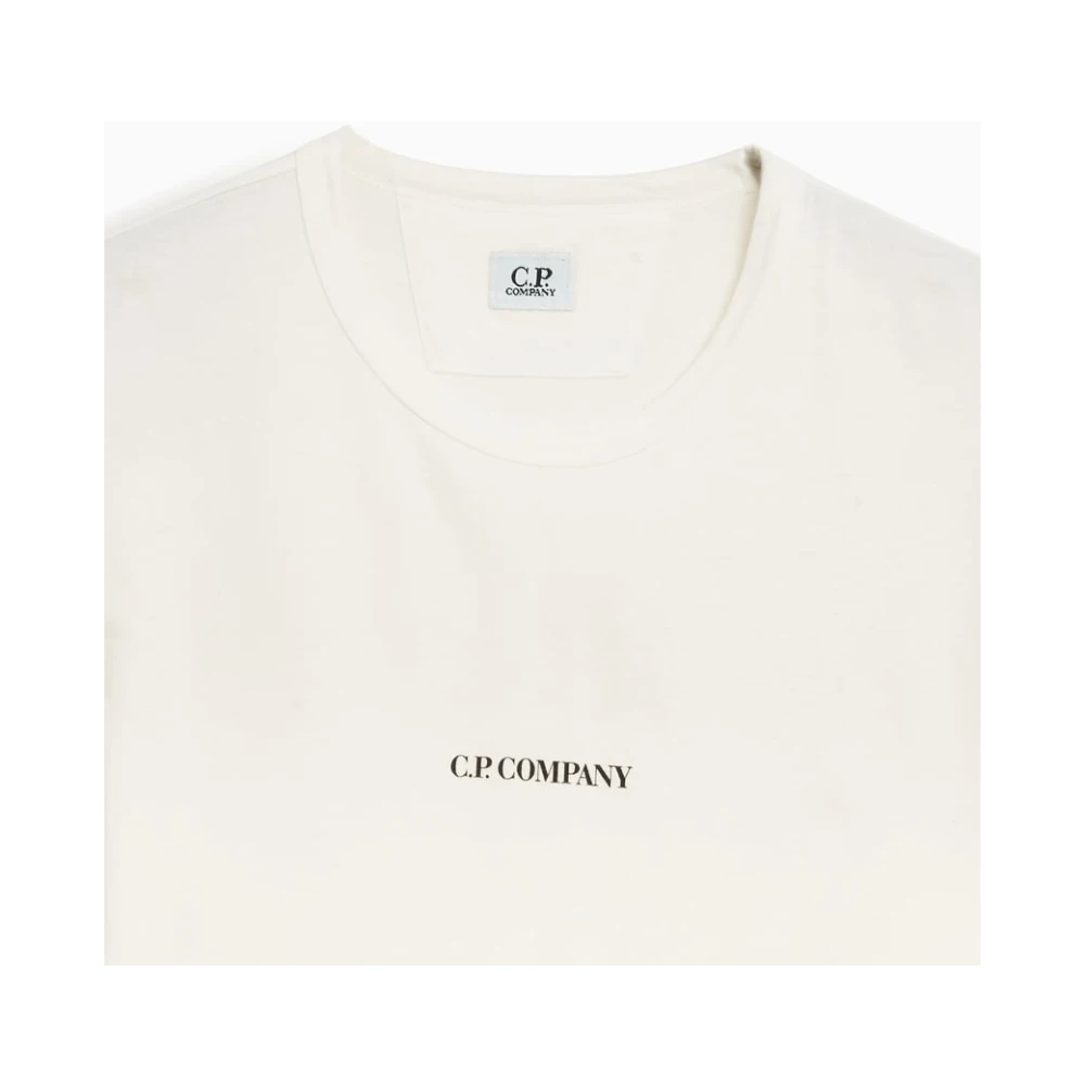 C.P. Company Wit T-shirt met logoprint White Heren