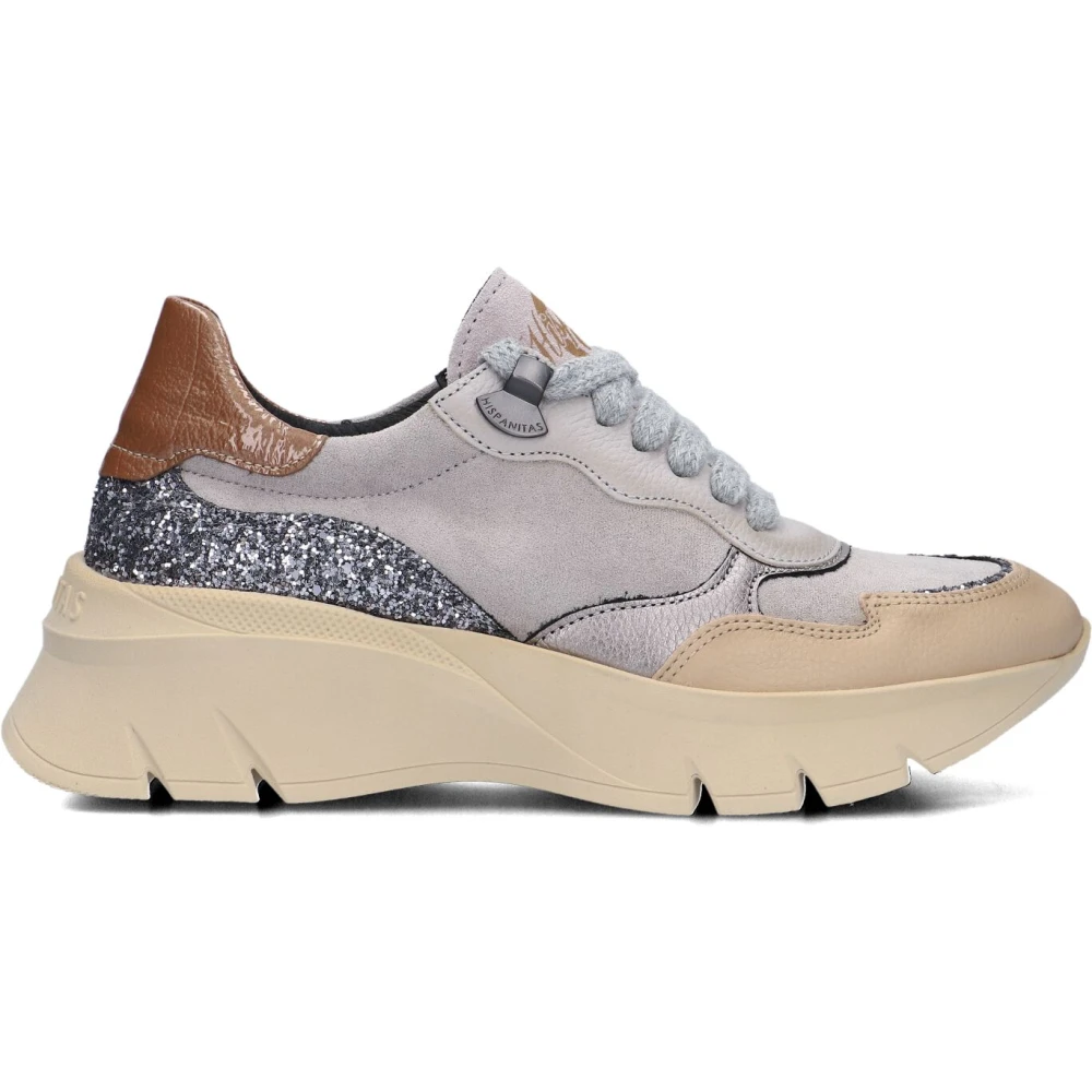 Hispanitas Suède Low-Top Sneakers Dames Schoenen Beige