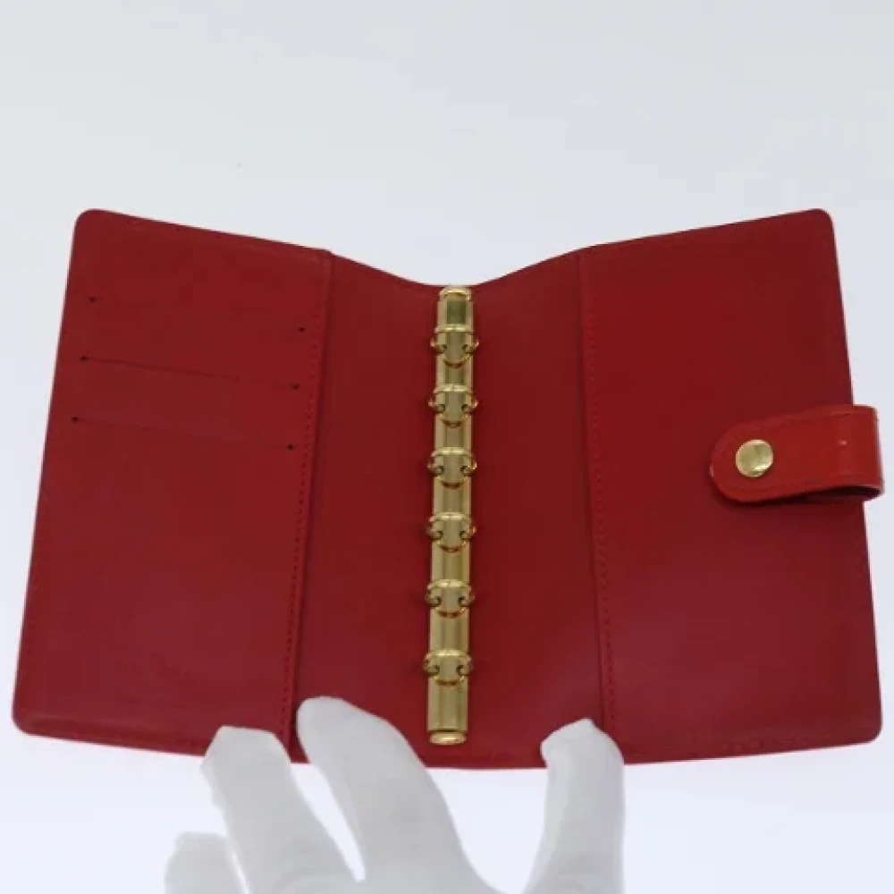 Louis Vuitton Vintage Pre-owned Leather home-office Red Dames