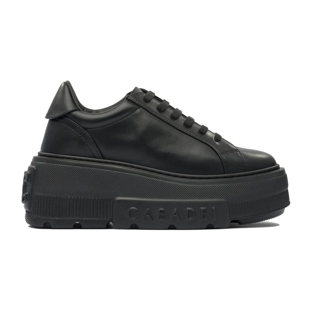 Casadei Zwarte Leren Sneakers voor Vrouwen Dames Schoenen