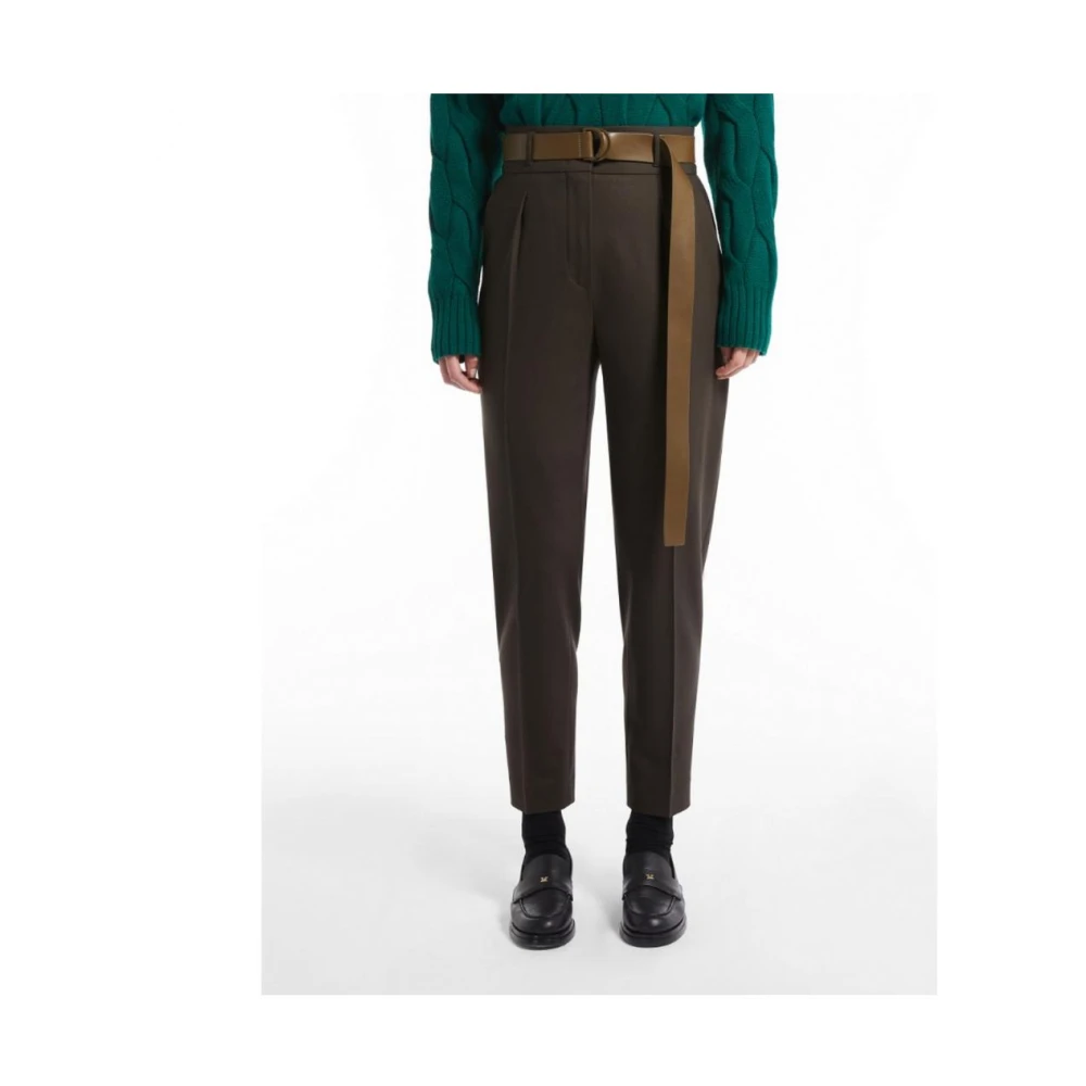 Max Mara Katoenen Broek Green Dames