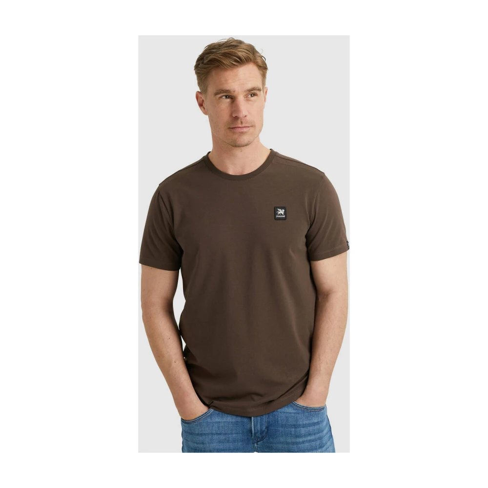Vanguard Korte Mouw Crewneck Katoenen T-shirt Brown Heren