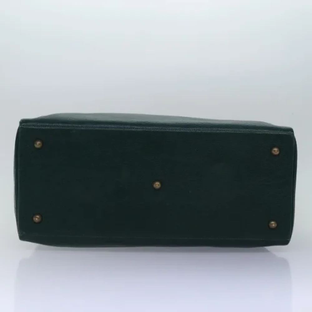 Hermès Vintage Pre-owned Leather handbags Green Dames