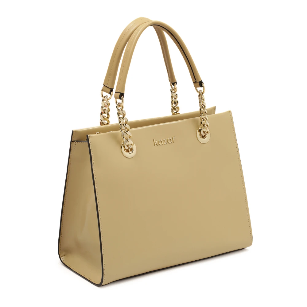 Kazar Elegante handtas met lange schouderbanden Beige Dames