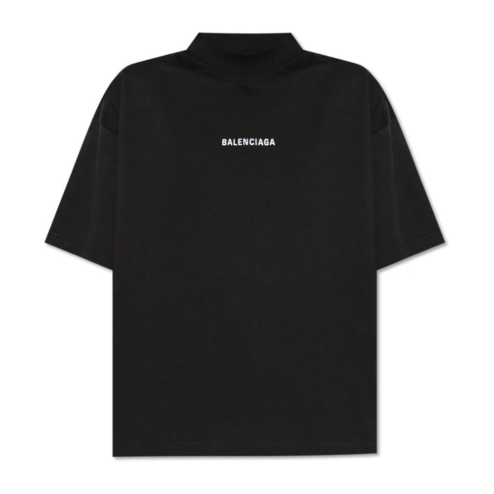 Balenciaga T-shirt met Logo Black Dames