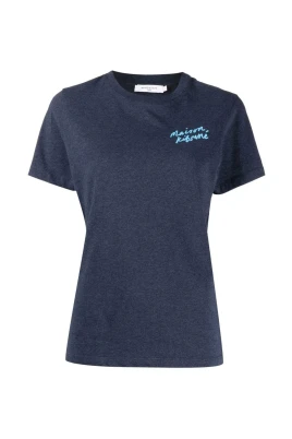 Broderad logotyp i bomull T-shirt
