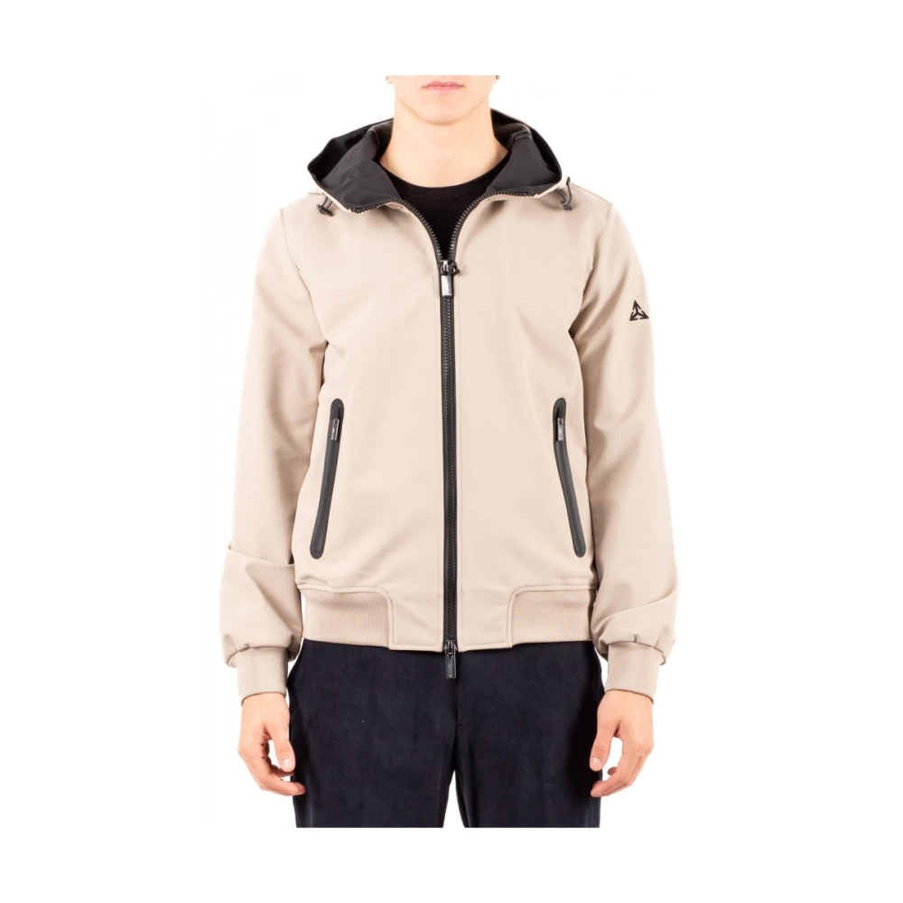 Hèskimo Men's Beige Bomber Jackets, L, Technical Fabric Jacket