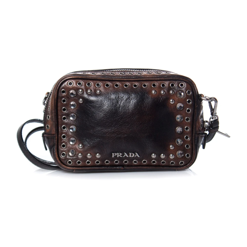 Prada Vintage Tweedehands tas Brown Dames
