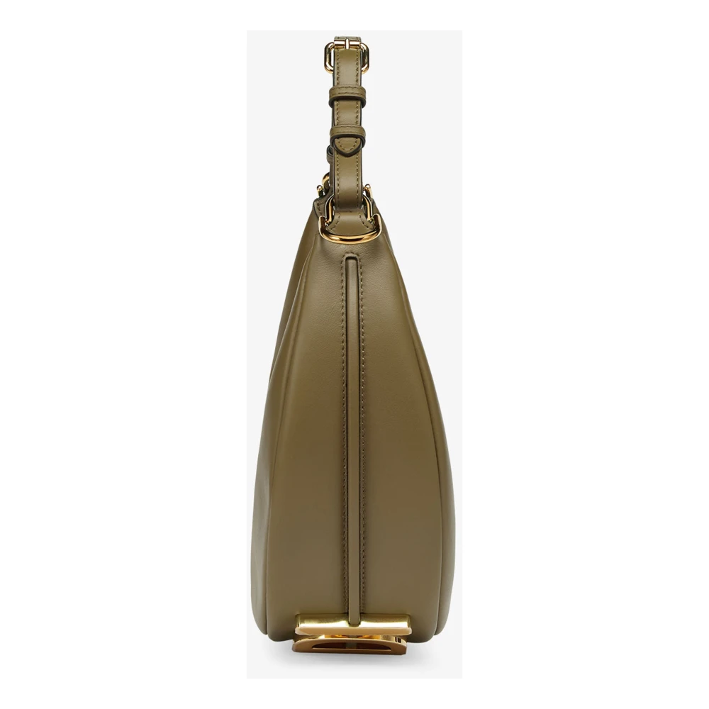 Fendi Groene Vintage Leren Tas met Rits Green Dames