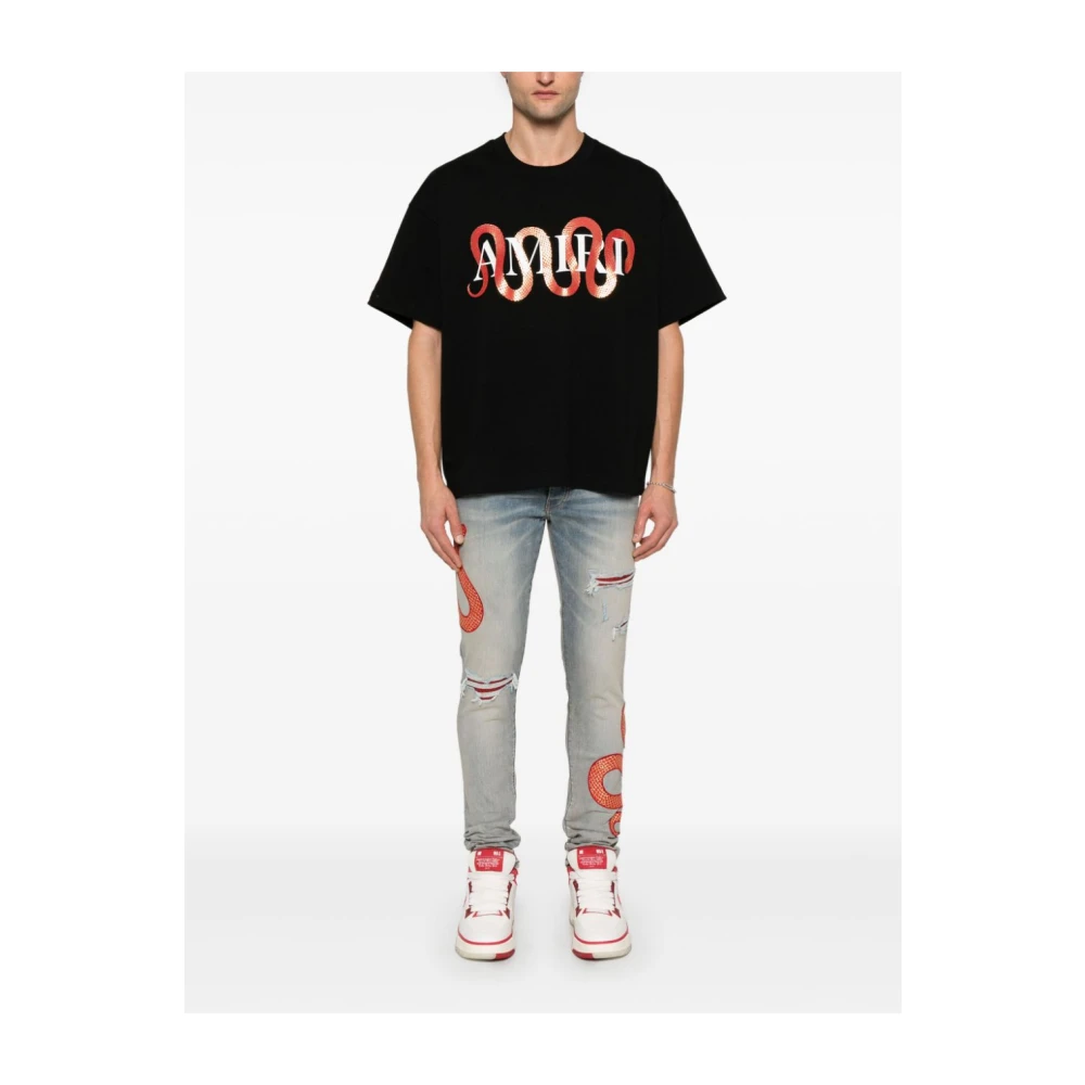 Amiri Zwarte T-shirts en Polos Black Heren