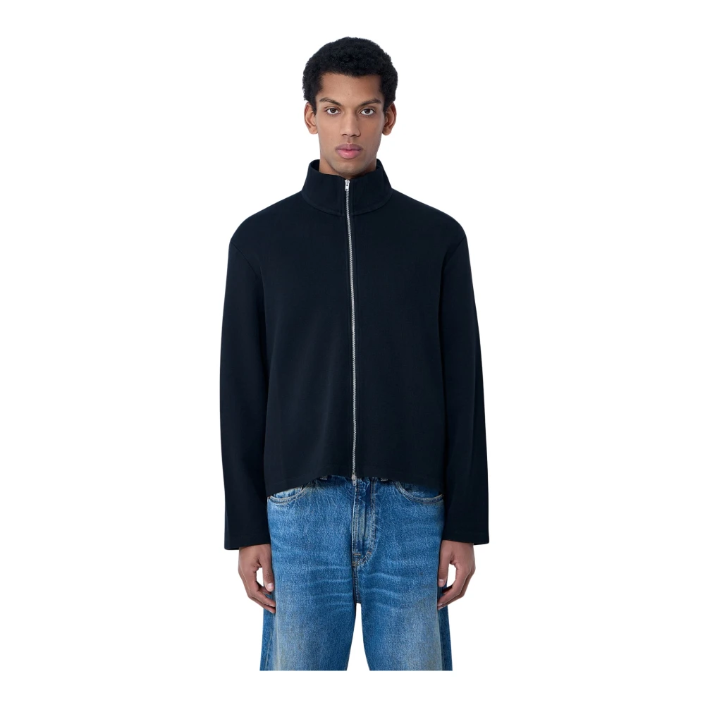 Our Legacy High-Neck Zip-Up Jacket - Male - Zip-Throughs - Black - M - Sweatshirts & Hoodies