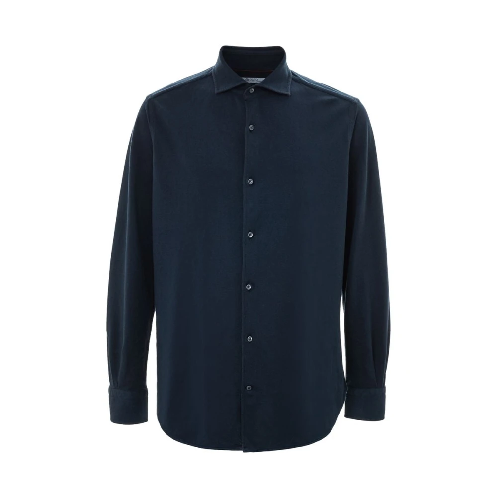 Loro Piana Blauw Katoenen Overhemd Blue Heren