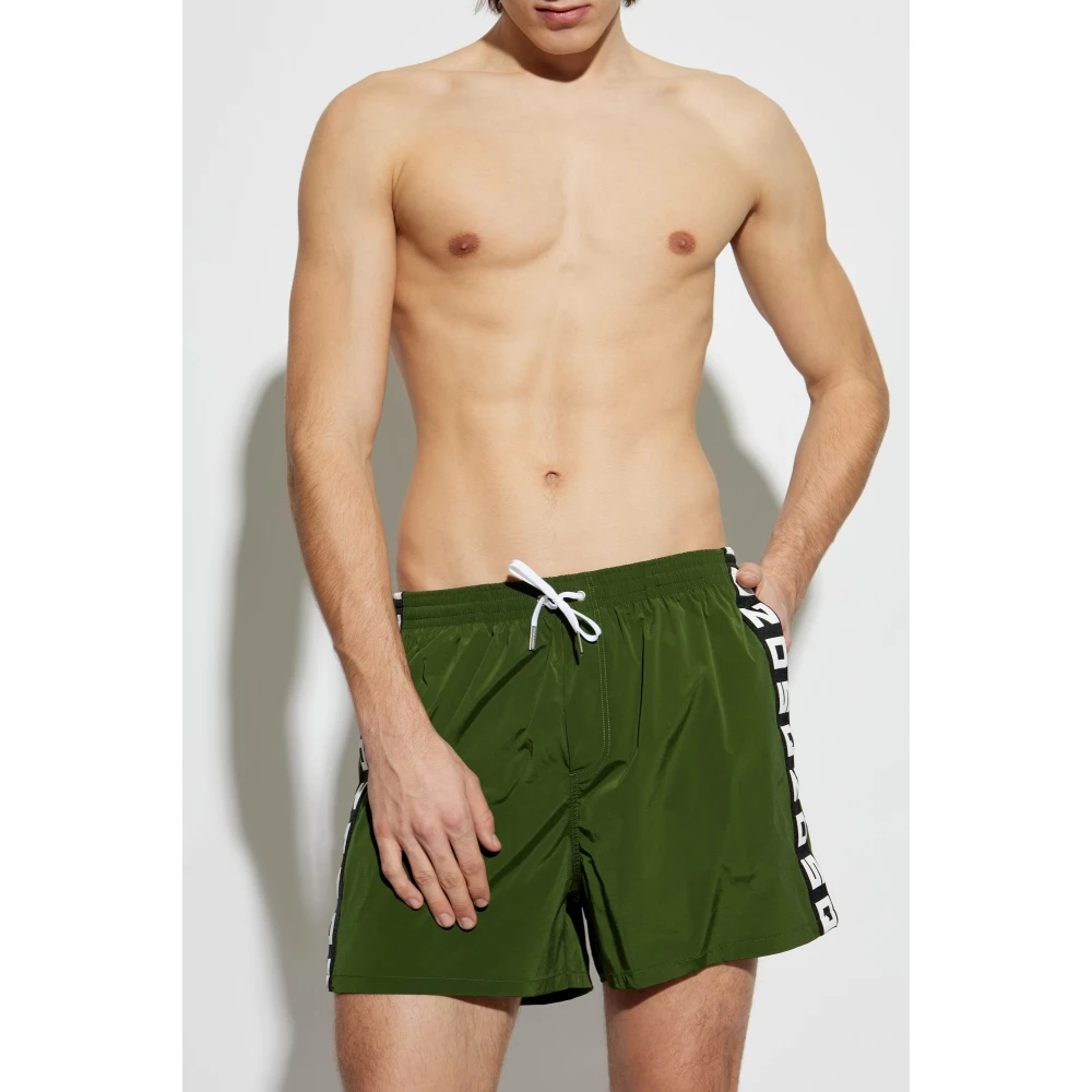 Dsquared2 Zwembroek met logo Green Heren