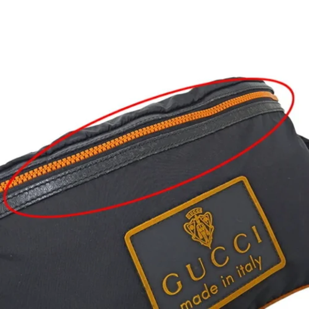 Gucci Vintage Pre-owned Nylon crossbody-bags Black Dames