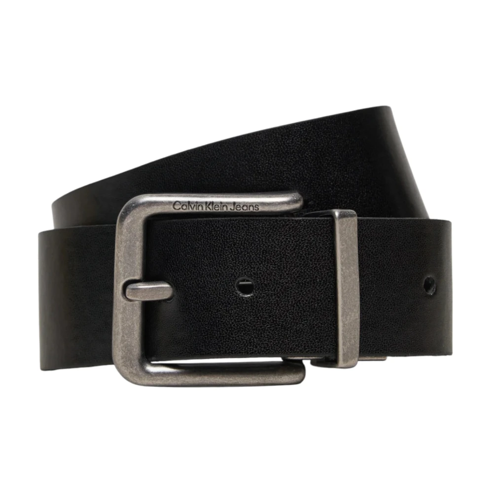 Calvin Klein Heren Leren Lente Zomer Collectie Black Heren