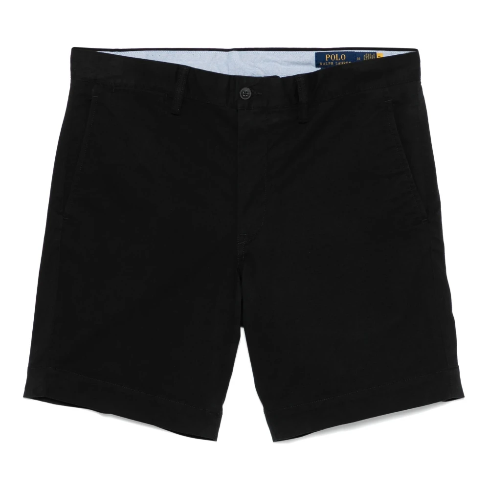 Polo Ralph Lauren Casual Zwarte Katoen Elastaan Shorts Black Heren