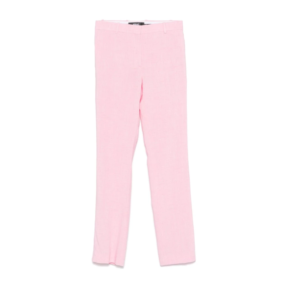 Versace Roze broek met verborgen sluiting Pink Dames