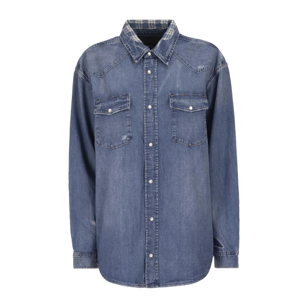 Polo Ralph Lauren Kvinno Blå Blusar & Skjortor Dam, S, Denim, Western Denim Shirt