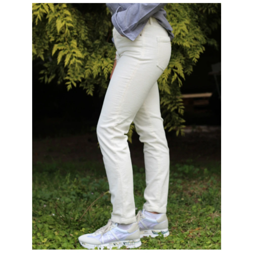 Islow Corduroy Slim 7 8 Broek Beige Dames