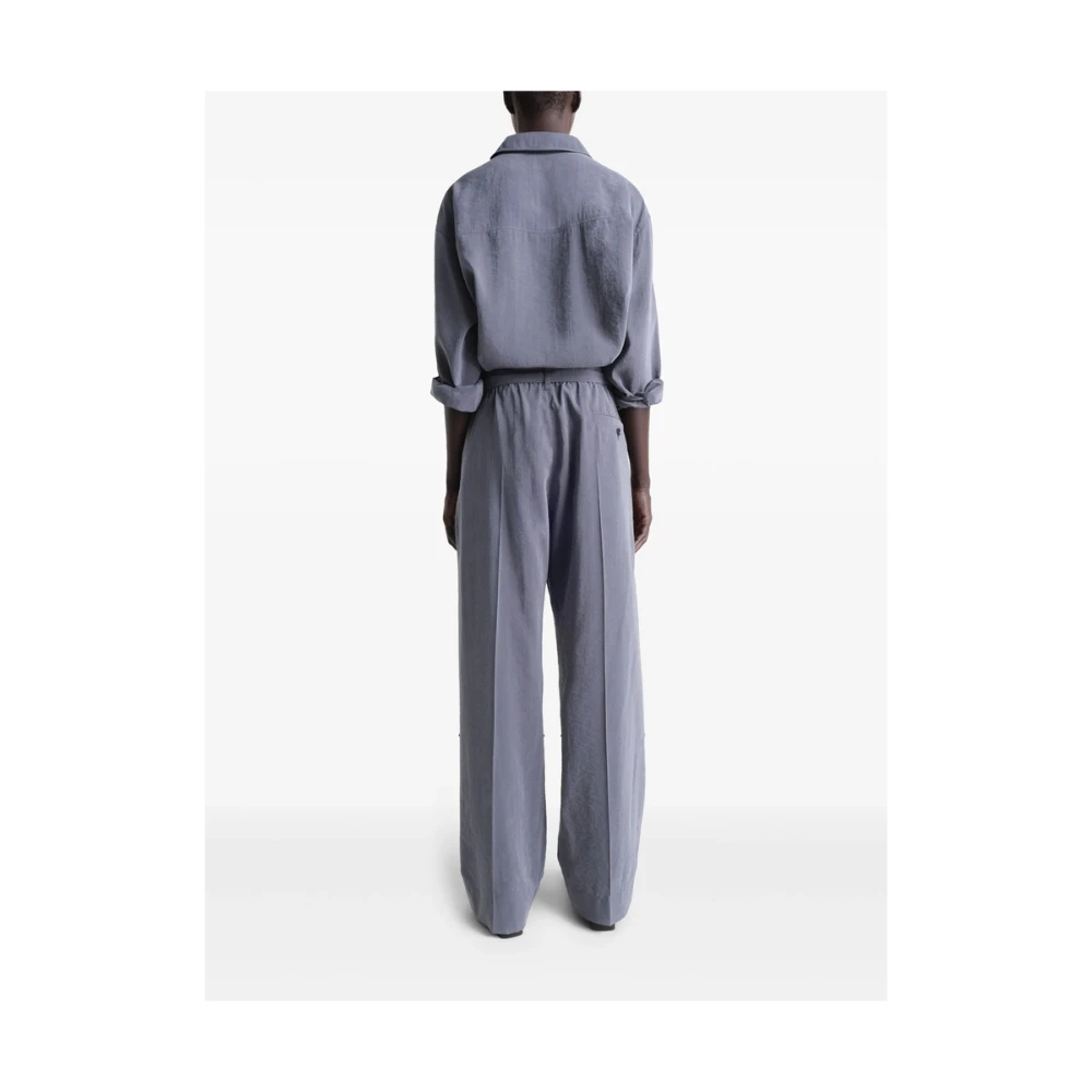Lemaire Grijze elastische taille riem broek Gray Dames