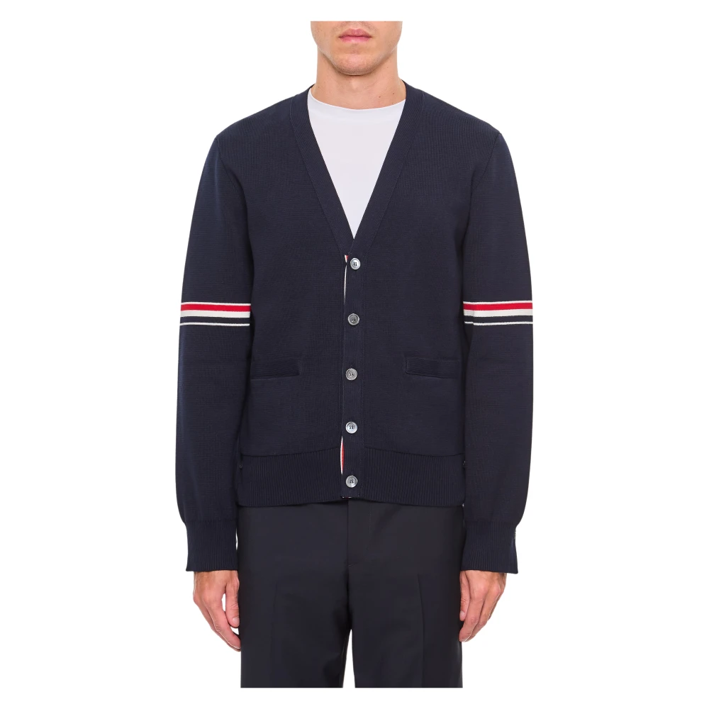 Thom Browne Men's Blue Cardigans - Cardigans - S - Knitwear