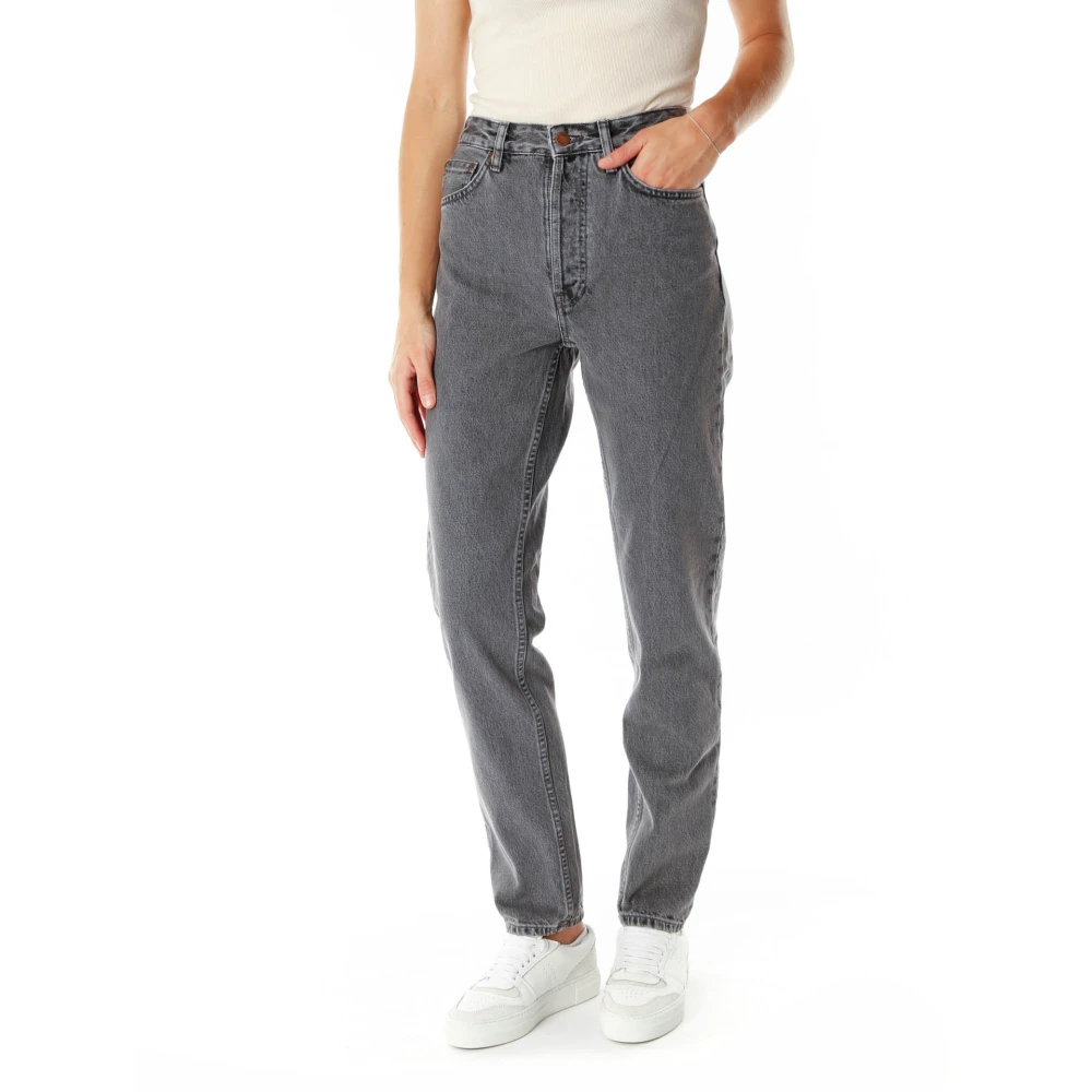 Nudie Jeans Mountain Grey Biologisch Katoenen Jeans Gray Dames
