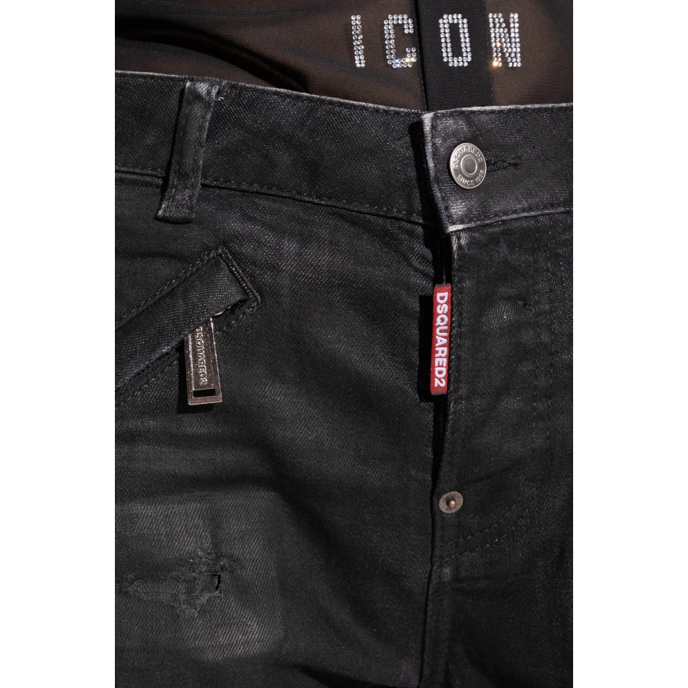Dsquared2 Jeans met logo Black Dames