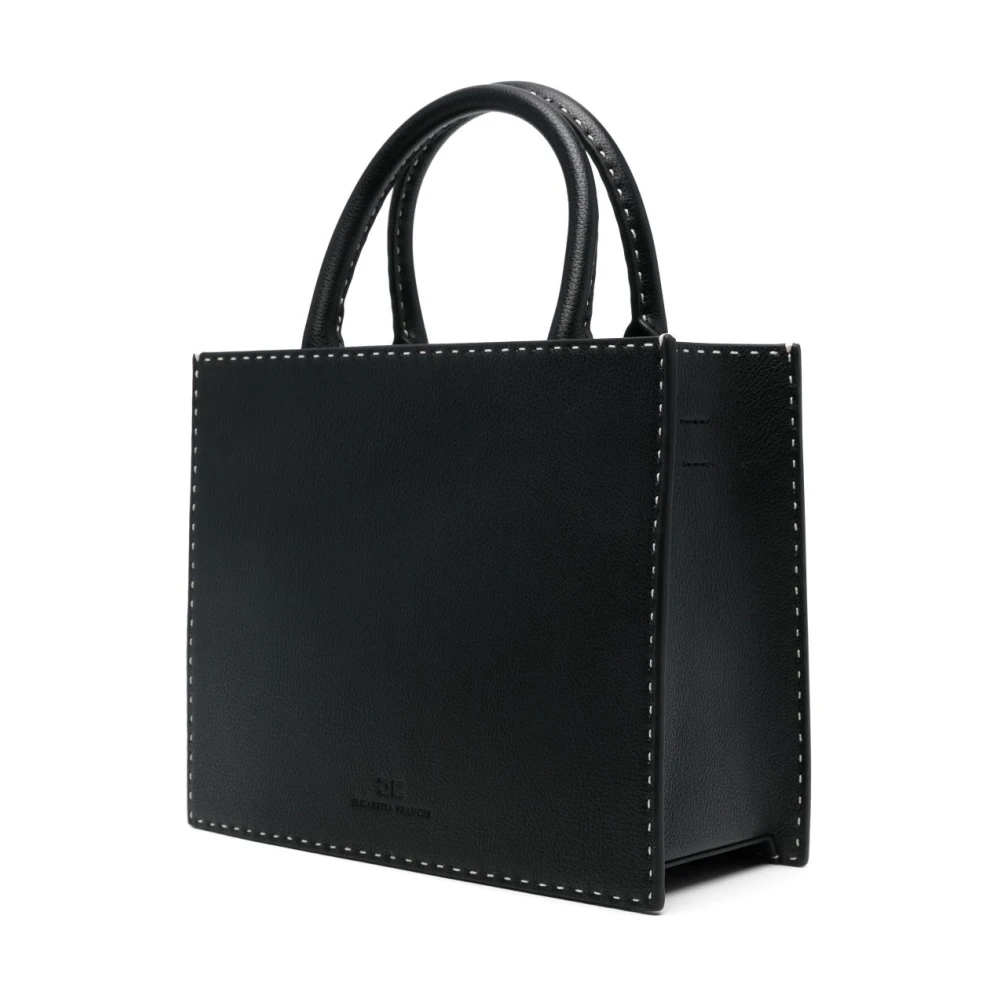 Elisabetta Franchi Zwarte Shopper Tas voor Vrouwen Black Dames
