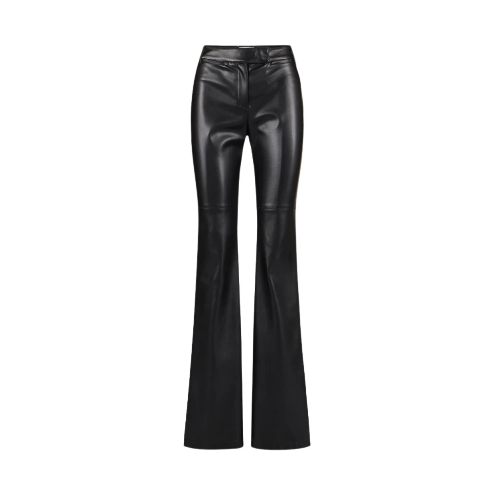Iceberg Flare fit broek in imitatieleer Black Dames