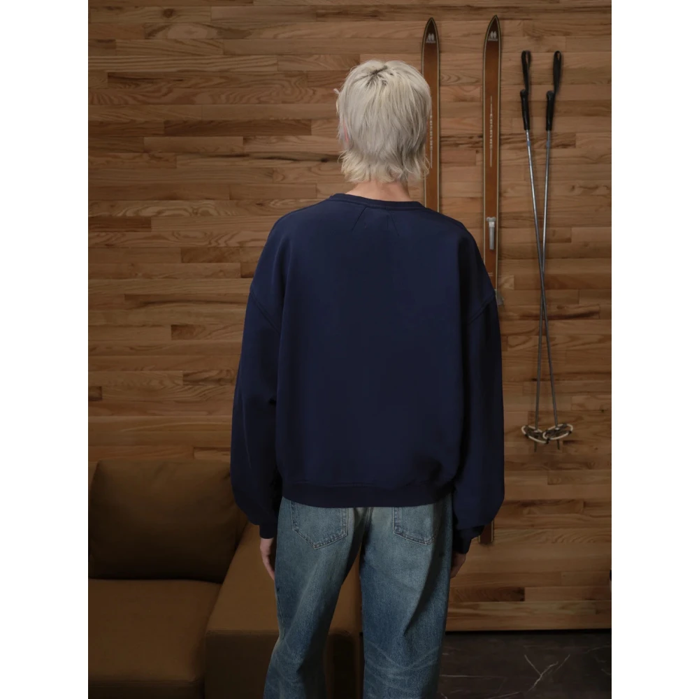 Rhude Chamonix Girocollo Sweatshirt Blue Heren