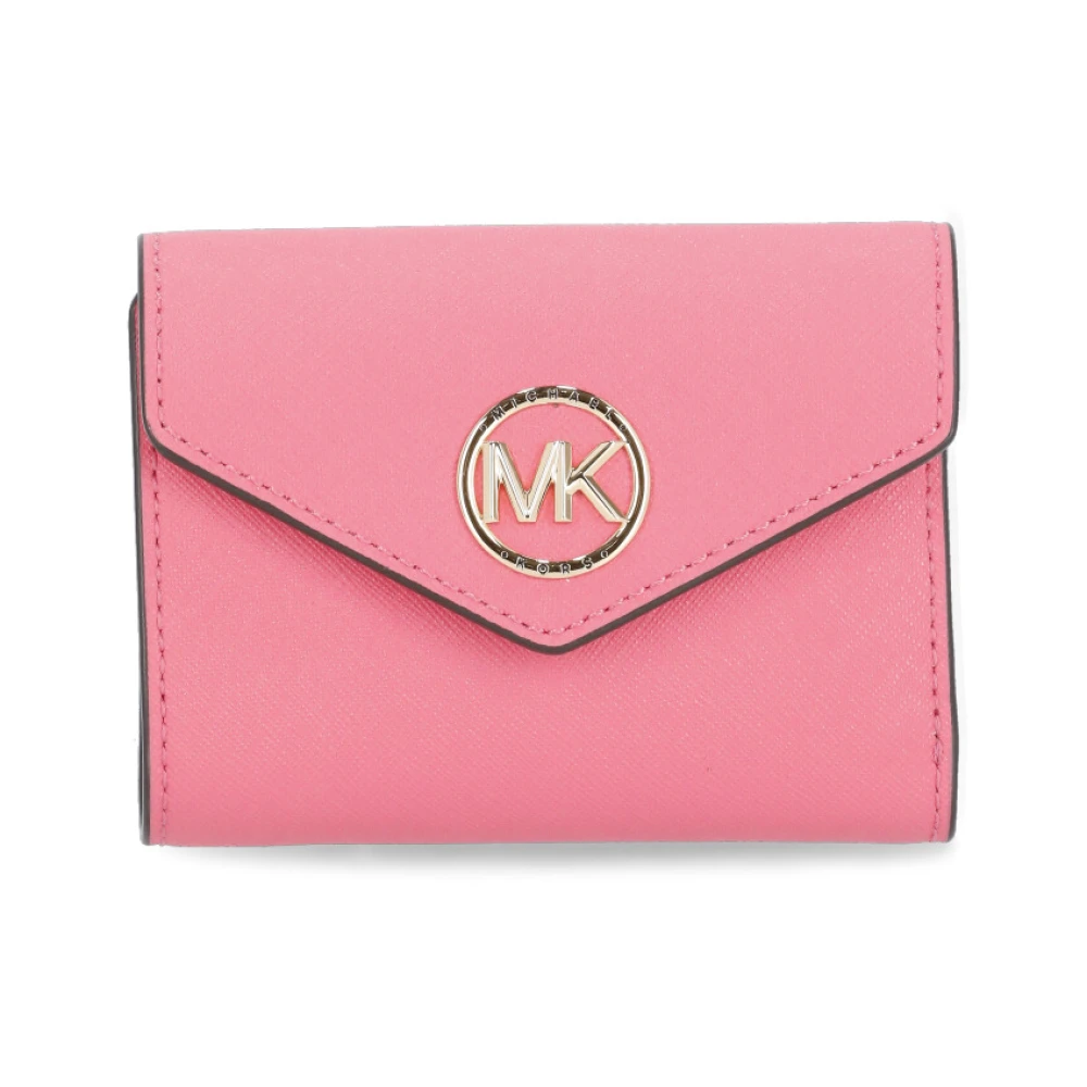 Michael Kors Roze leren portemonnee met logo Pink Dames