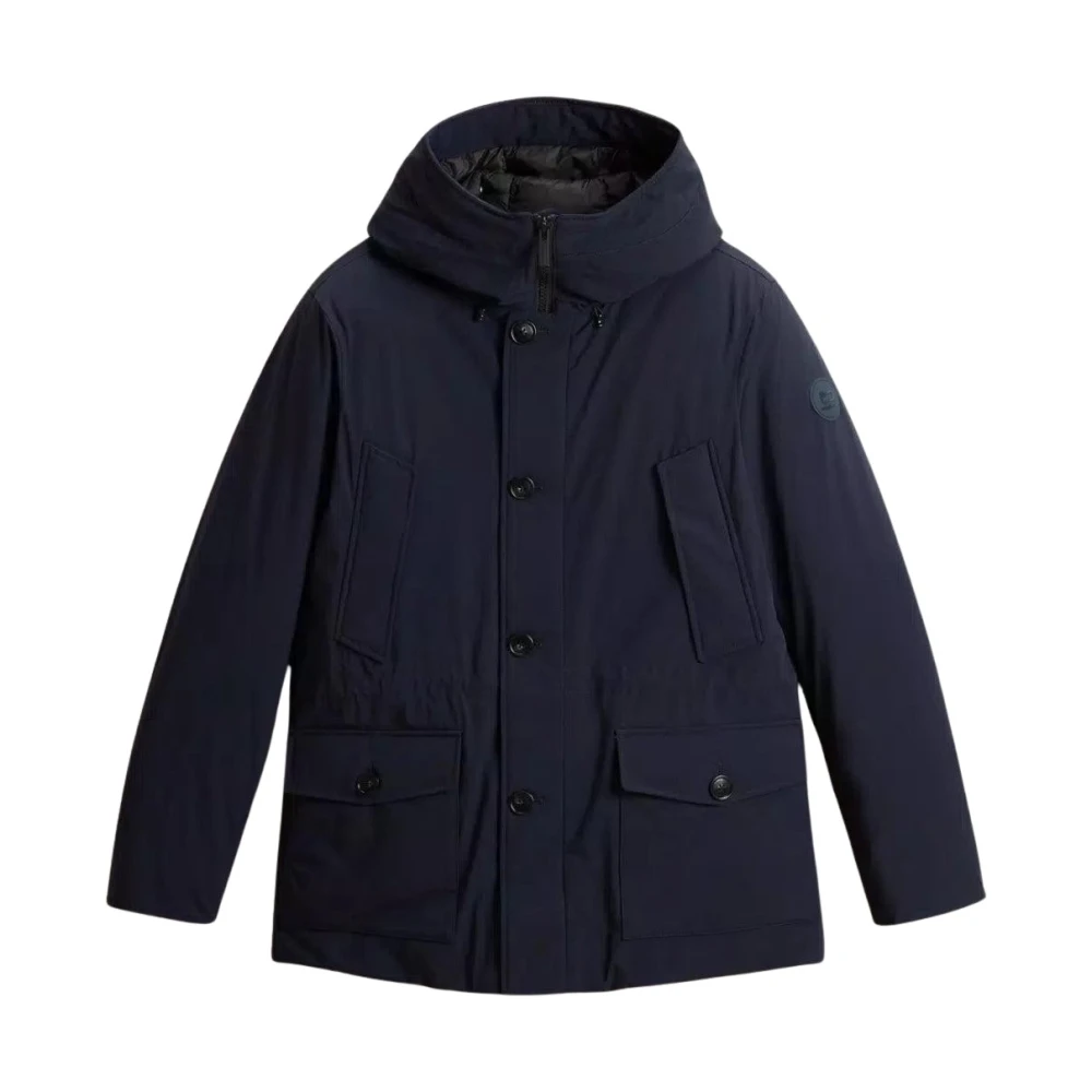 Woolrich Blauwe Stretch Dons Winter Parka Blue Heren