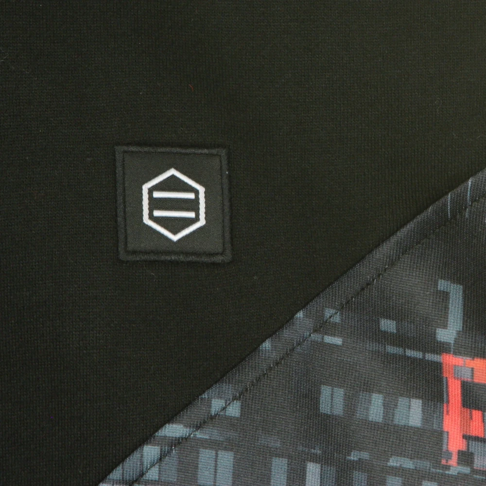 Dolly Noire Zwart Glitch Camo Rits Hoodie Multicolor Heren