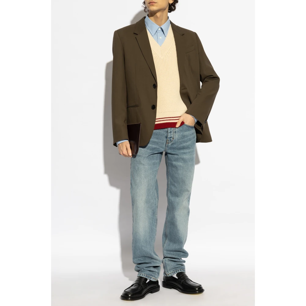 Ami Paris wollen blazer Green Heren