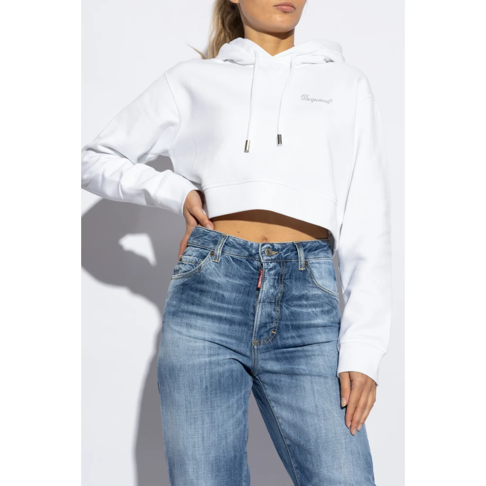 Dsquared2 Sweatshirt met logo White Dames