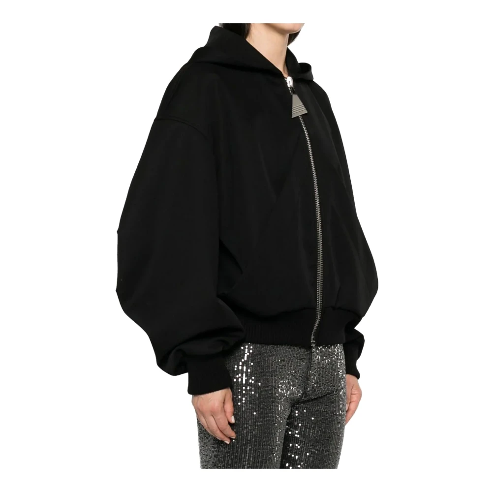 The Attico Zwarte Oversized Bomberjack Black Dames