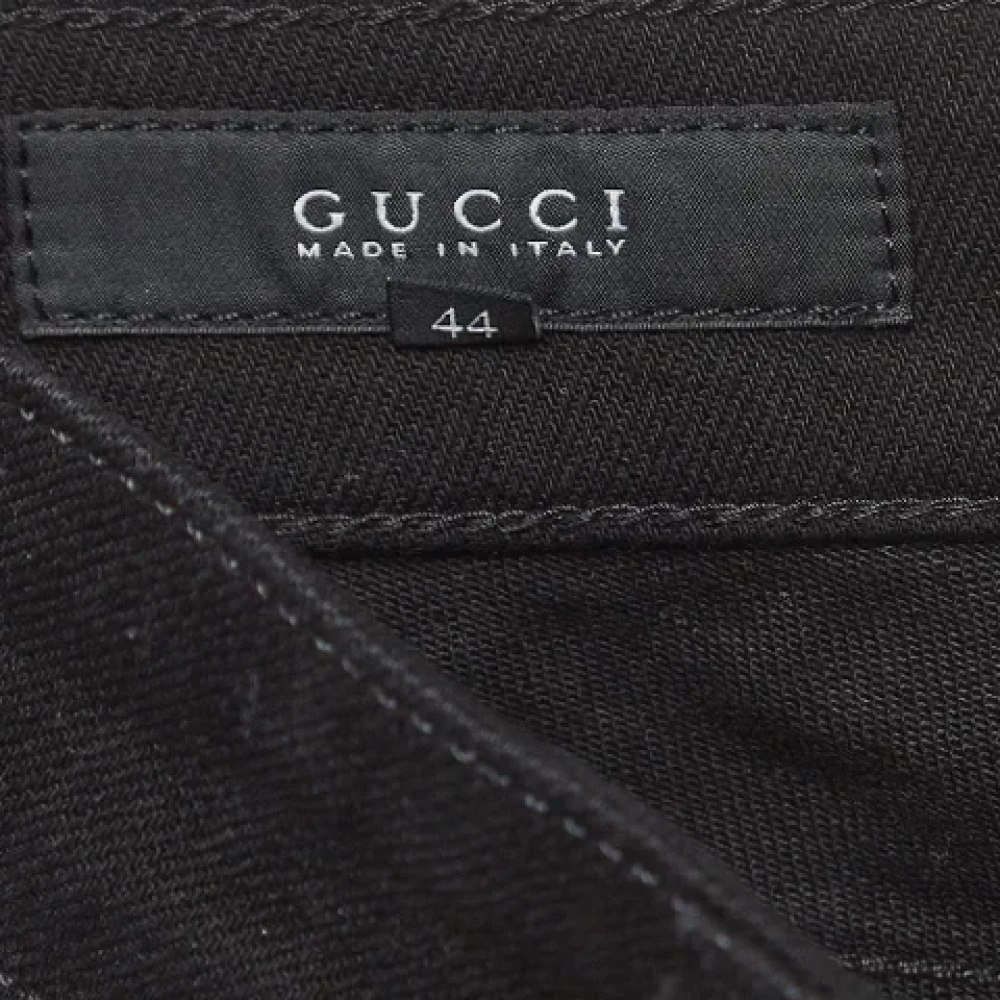 Gucci Vintage Pre-owned Denim jeans Black Dames