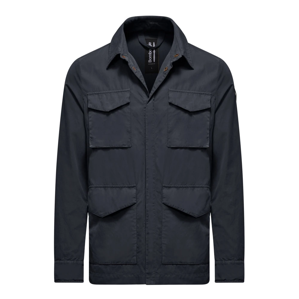 Bomboogie Homme Bleu - Veste En Coton/Nylon Avec Col - Vestes - Taille: M