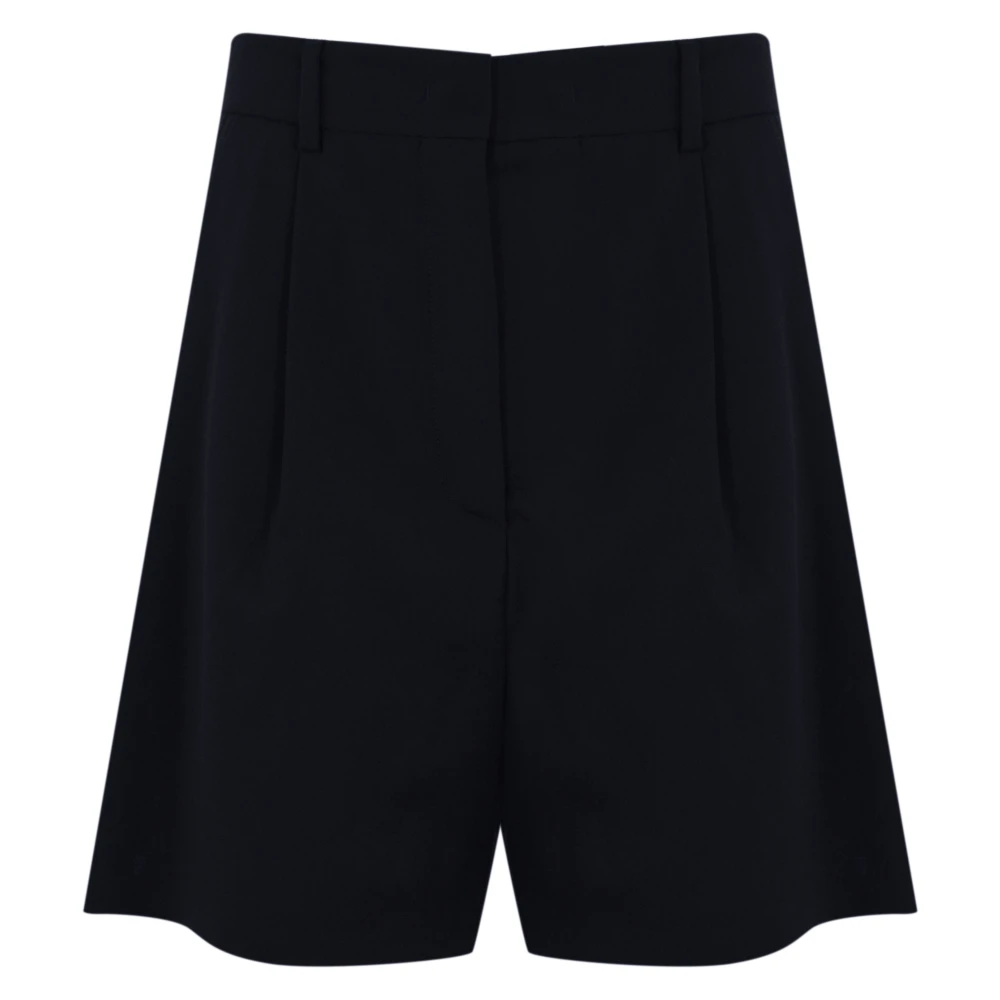 Max Mara Weekend Blauwe Wollen Bermuda Broek Blue Dames