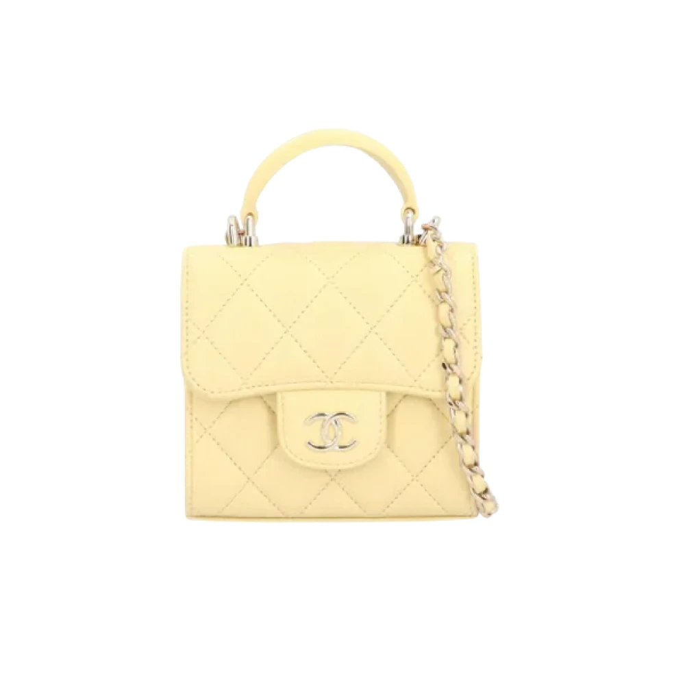 Chanel Vintage Pre-owned Leather handbags Yellow Dames
