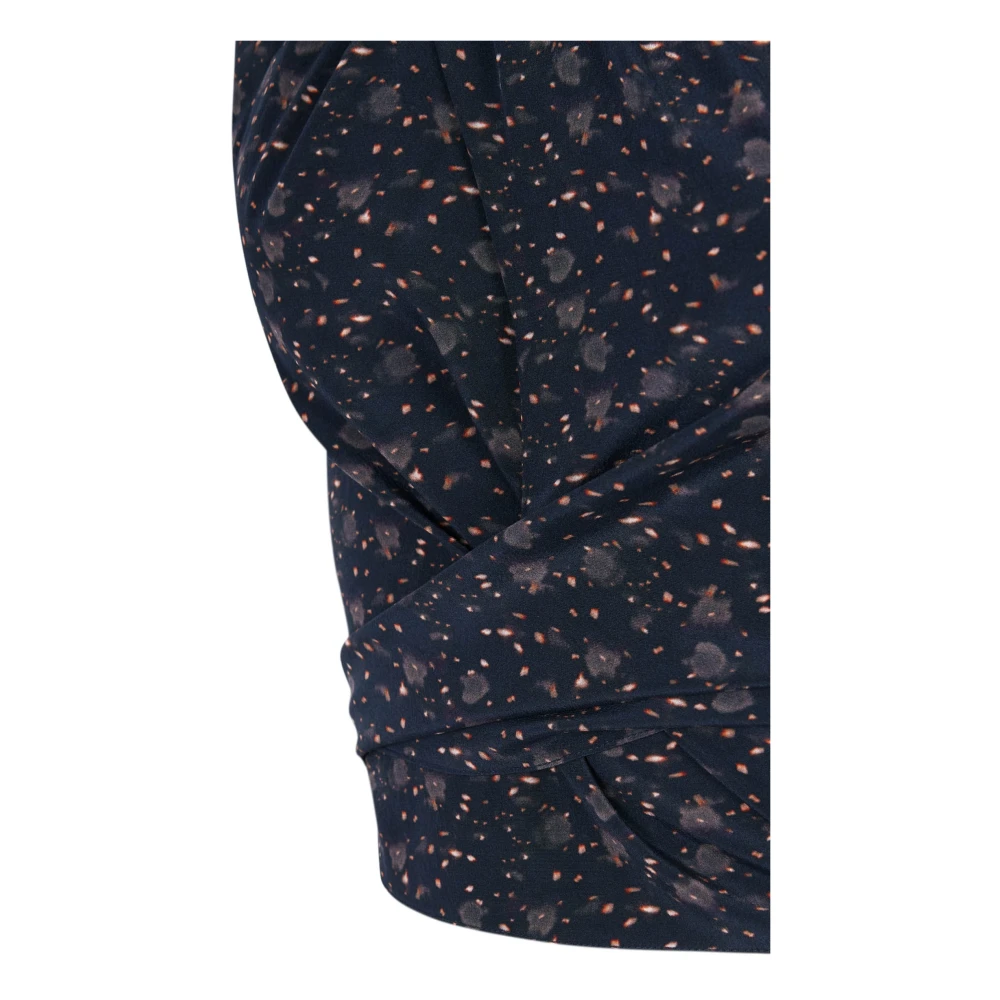 Cortana Iman top in zijde stretch hedy print Black Dames