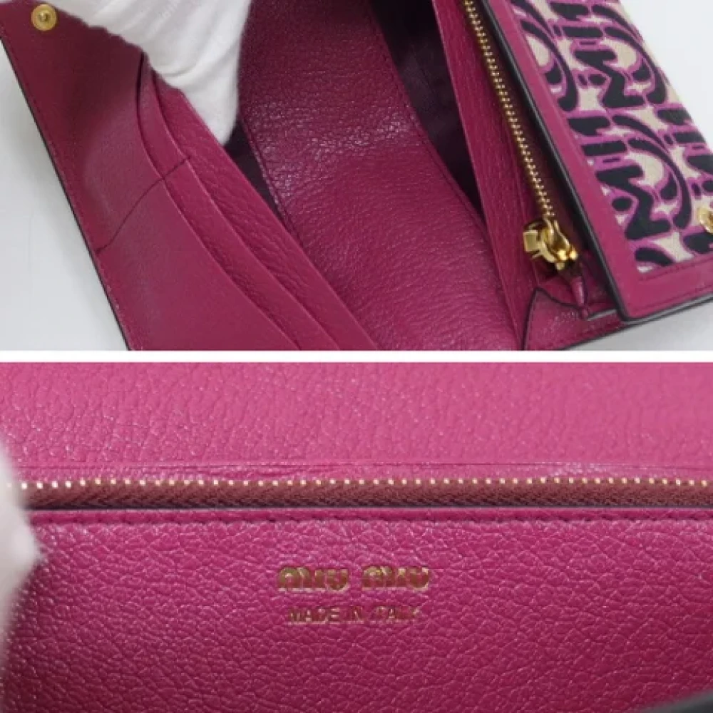 Miu Pre-owned Canvas wallets Multicolor Dames
