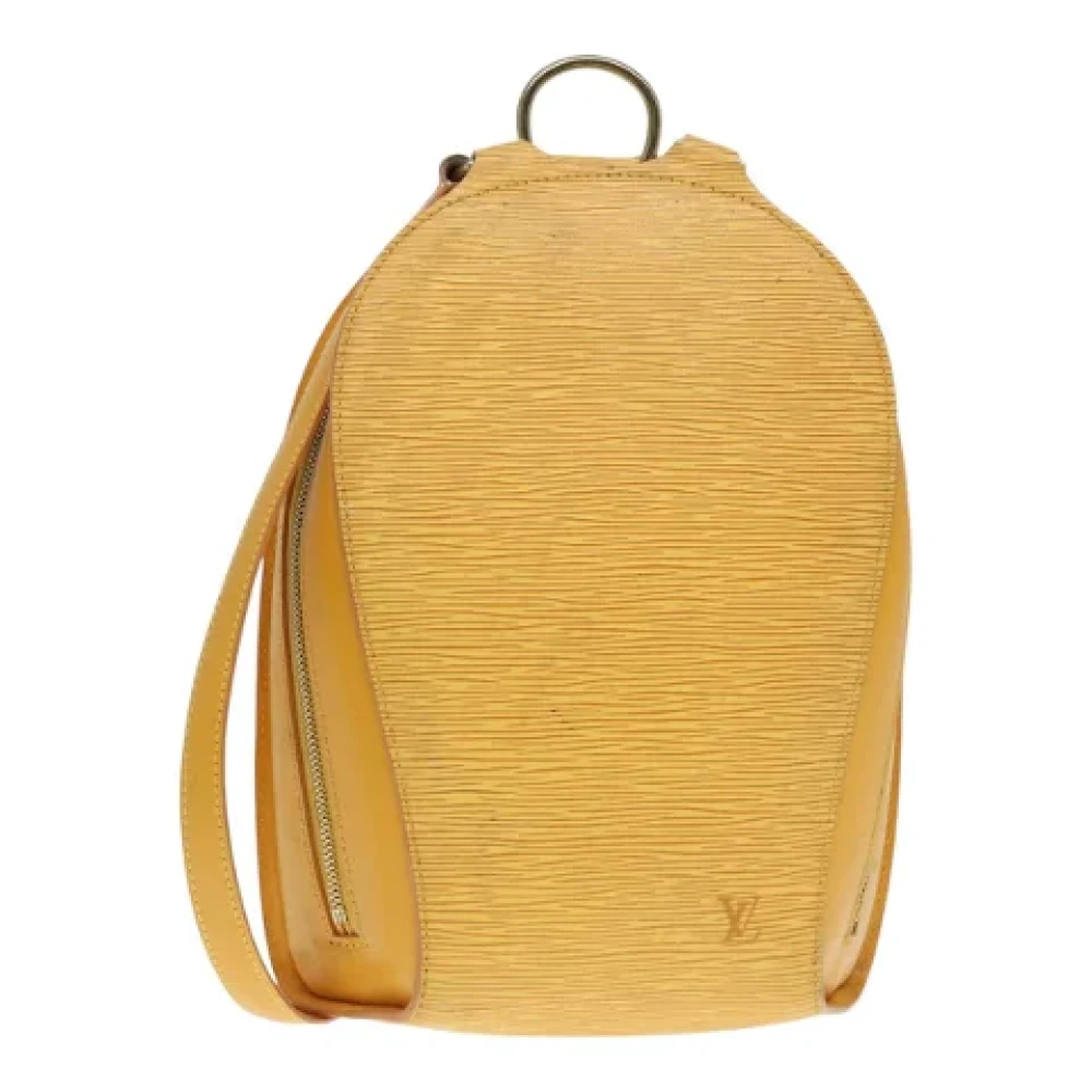 Louis Vuitton Vintage Pre-owned Leather backpacks Yellow Dames