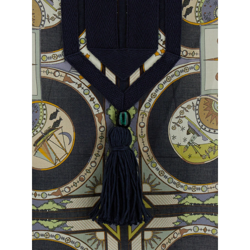 TORY BURCH Tuniekjurk met Grafische Print en Kwastdetail Multicolor Dames